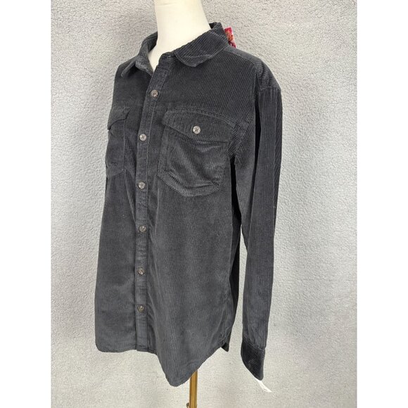 Roxy Women's Corduroy Button-Up Shirt W/Pockets Black Size Small New With Tags - Picture 4 of 8